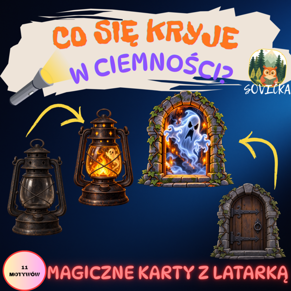 MAGICZNE KARTY Z LATARKĄ 🔦✨ – 11 obrazków pełnych niespodzianek