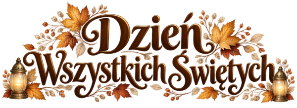 Darmowy napis na gazetkę Dzień Wszystkich Świętych, jesienny, PDF do druku