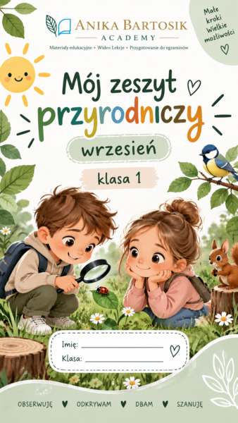 📗 Mój zeszyt przyrodniczy – WRZESIEŃ | Klasa 1 SP