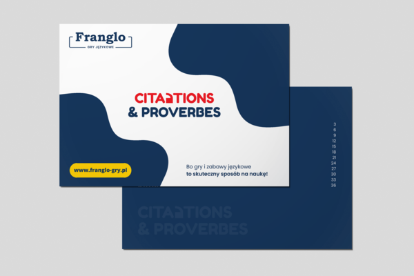 CITATIONS ET PROVERBES - konwersacje B1-C1 - język francuski