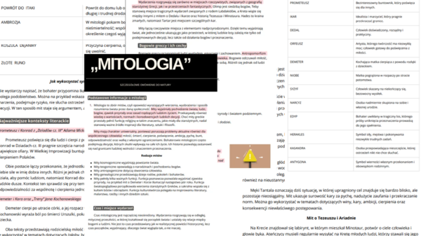 NOTATKA MITOLOGIA - do matury