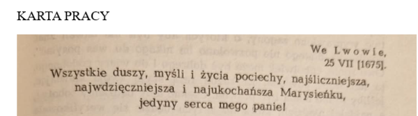 KLASA 6 KARTA PRACY: JAN III SOBIESKI