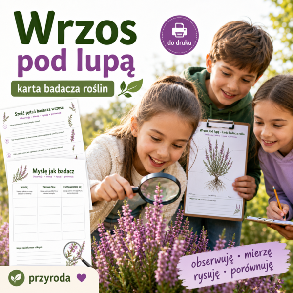 Wrzos pod lupą – karta badacza roślin