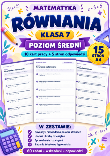 RÓWNANIA-ŚREDNIE- klasa 7