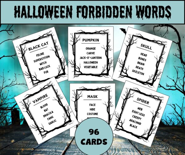 🎃 Halloween Forbidden Words – Gra Słowna / Speaking Game (PDF) 🕷️