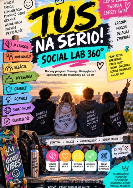 TUS na serio - Social LAB 360 - roczny program TUS dla młodzieży 12-18