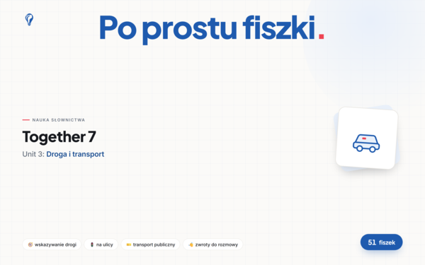 Fiszki do Unit 3 Together 7