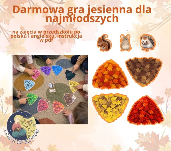 Darmowa Gra jesienna na zajęcie przedszkole i angielskiego.