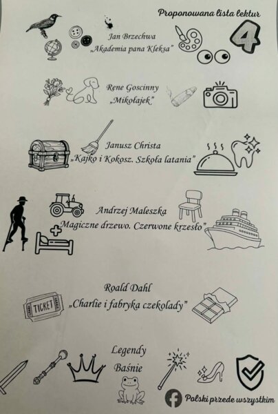 Lista lektur- grafika- zdrapki (kl. 4)