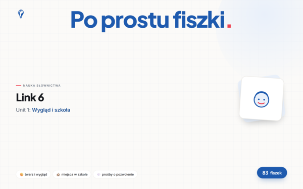 Fiszki Link 6, Unit 1