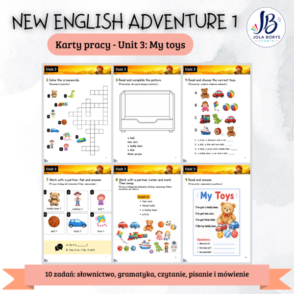 New English Adventure 1 – Unit 3: My Toys – zadania komunikacyjne
