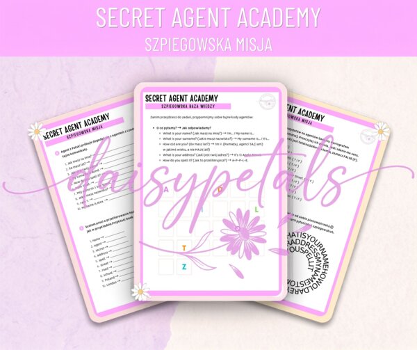 Secret Agent Academy – Grywalizowana Karta Pracy (Alfabet, Przedstawianie się, Literowanie) + KLUCZ