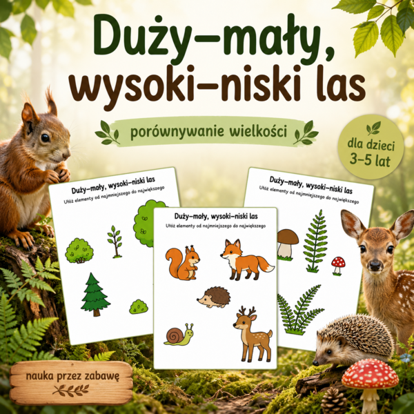 Duży–mały, wysoki–niski las