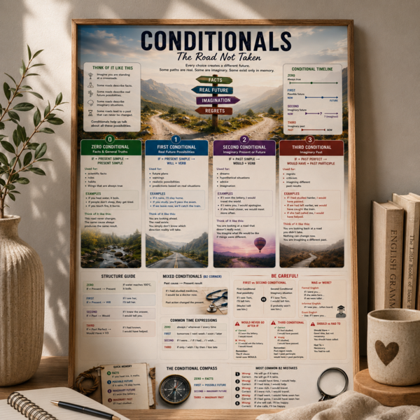 Plakat A4-A3 Conditionals 0, 1, 2, 3