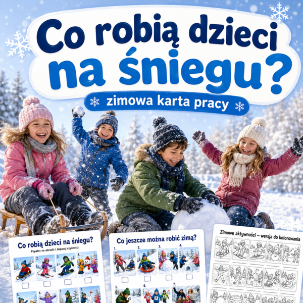 Co robią dzieci na śniegu? — 15 zimowych aktywności do rozpoznania