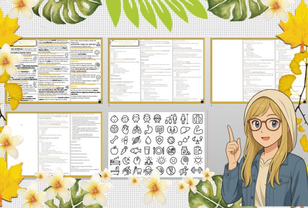 Sketchnotka/notatka - dla ucznia i przypomnienie dla nauczyciela w pdf. Temat "Dlaczego moje ciało się zmienia?". Edukacja zdrowotna. Klasa 6.