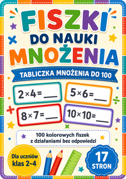 Mnożenie  do 100 .  FISZKI