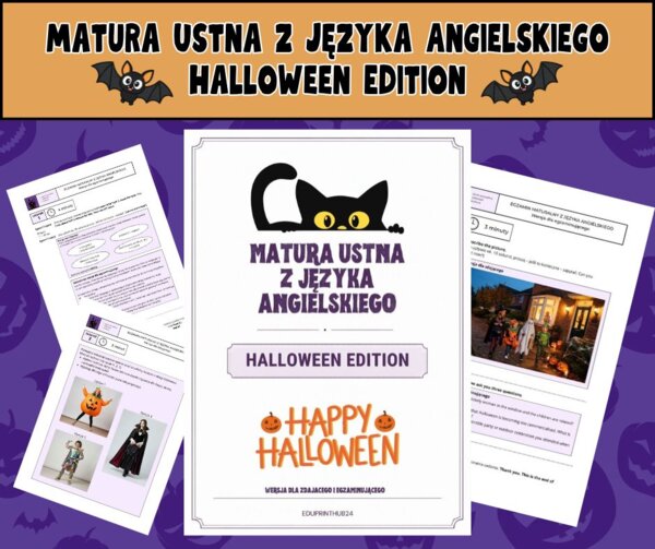 Matura Ustna z Języka Angielskiego – Zestaw Egzaminacyjny: Halloween Edition (Wersja Ucznia i Nauczyciela)