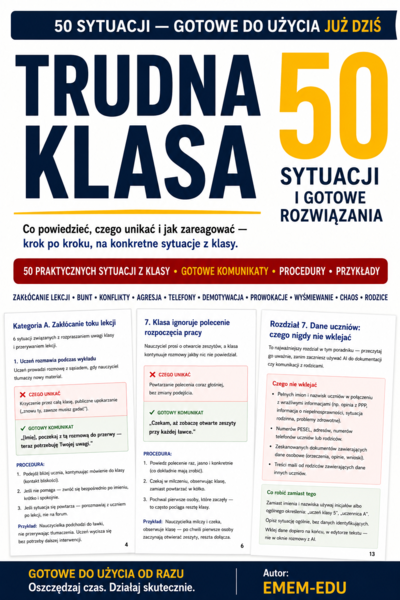 Trudna klasa - 50 sytuacji GOTOWE ROZWIĄZANIA