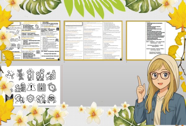 Sketchnotka/notatka - dla ucznia i przypomnienie dla nauczyciela w pdf. Temat "Jakie czynniki wpływają na rozwój płciowy i jak rozpoznać jego zaburzenia". Edukacja zdrowotna. Klasa 8.