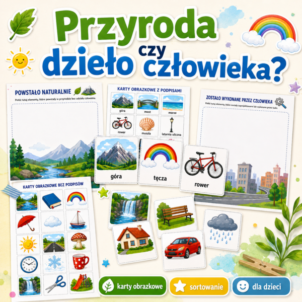 Przyroda czy dzieło człowieka? – posegreguj 30 elementów świata