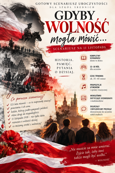 Scenariusz uroczystości- 11 listopada klasy 7-8 szkoły średnie