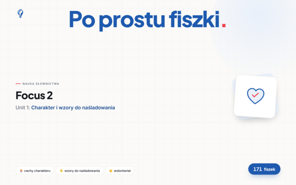 Fiszki do Unit 1, Focus 2