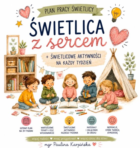 Świetlica z sercem ❤️ – gotowy PLAN PRACY ŚWIETLICY + Świetlicowe Aktywności na każdy tydzień
