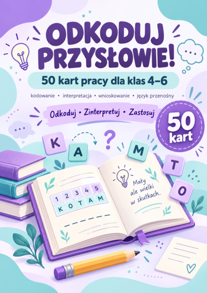 Odkoduj przysłowie! – 50 kart pracy dla klas 4–6