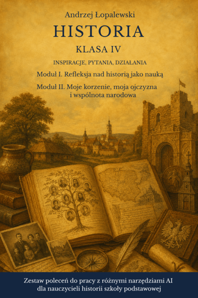 Historia – klasa IV. Inspiracje, pytania, działania. Zestaw poleceń do pracy z AI dla nauczycieli historii szkoły podstawowej_wybrane  moduły