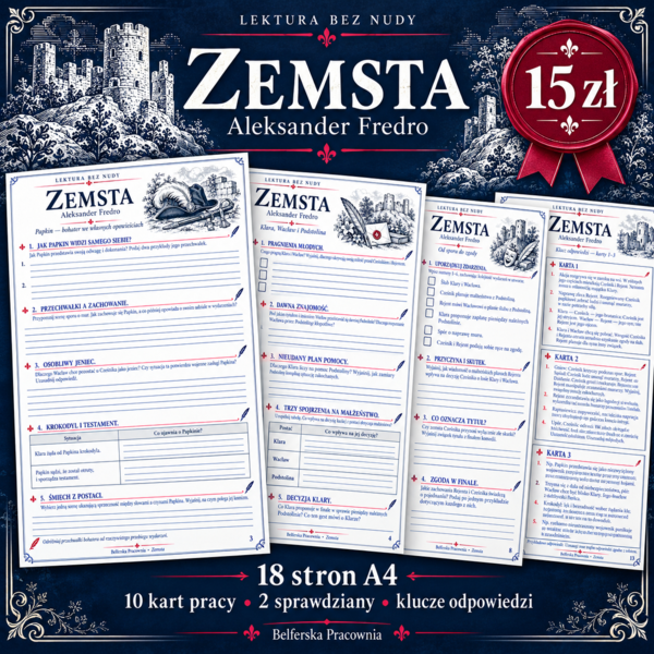 📚 „Zemsta” Aleksandra Fredry — LEKTURA BEZ NUDY
