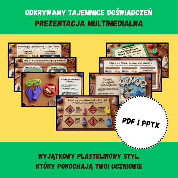 Myślę i działam jak przyrodnik – Doświadczenie a obserwacja | Lekcja Przyrody Klasa 4 (PPTX + PDF)