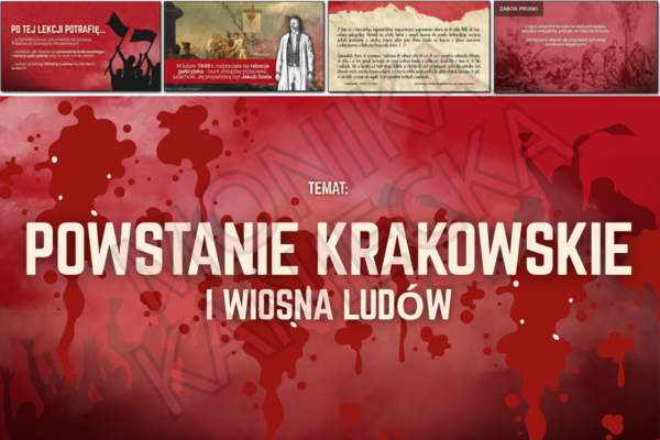 Powstanie krakowskie i Wiosna Ludów - prezentacja historia klasa 7