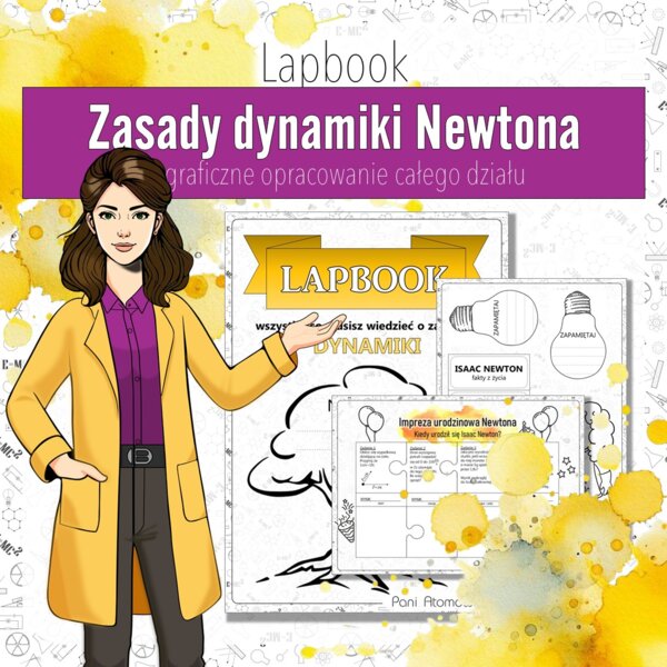 Dynamika - Lapbook z całego działu | Fizyka klasa 7