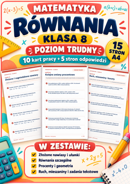 RÓWNANIA-TRUDNE- klasa 8