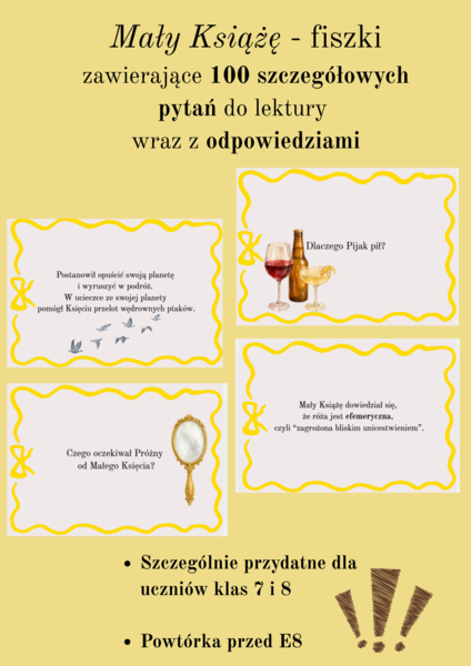 Mały Książę - fiszki