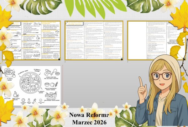 Sketchnotka/notatka - dla ucznia i przypomnienie dla nauczyciela w pdf. Temat "Jak wypełnić talerz zdrowego żywienia?". Edukacja zdrowotna. Klasa 4.