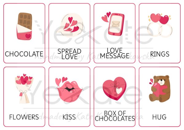 Fiszki angielski St Valentine's Day Walentynki English