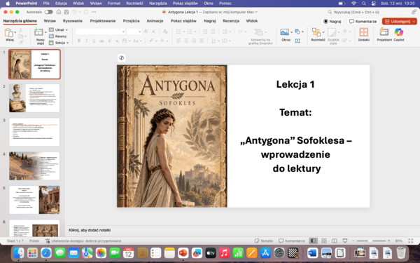 Antygona Sofoklesa - Lekcja 1 Wprowadzenie do lektury