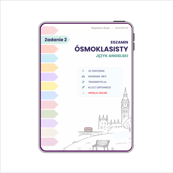Egzamin Ósmoklasisty – Język Angielski: Zadanie 2 (Słuchanie) | 32 Zestawy + MP3 + Wersja Online