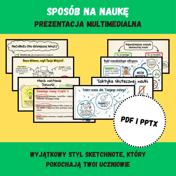 Misja: Super Skupienie – Prezentacja (PPTX, PDF) | Lekcja Przyrody kl. 4 i Godzina Wychowawcza [Higiena pracy, Mózg, Koncentracja]