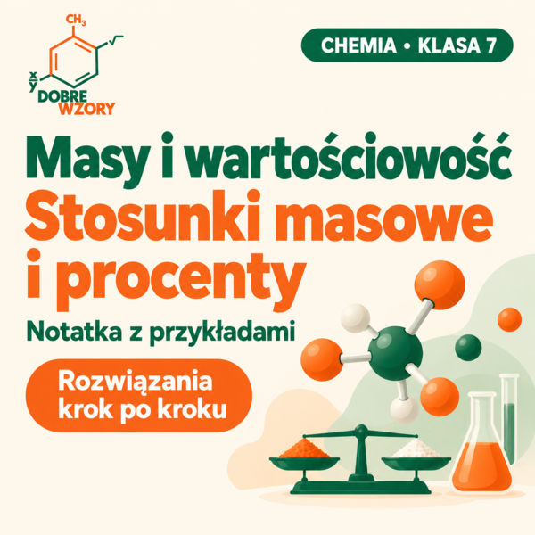 Masa cząsteczkowa, wartościowość i stosunki masowe. Chemia, klasa 7. Notatka z przykładami