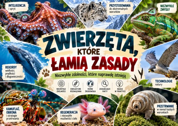 ZWIERZĘTA, KTÓRE ŁAMIĄ ZASADY – 24 plansze edukacyjne