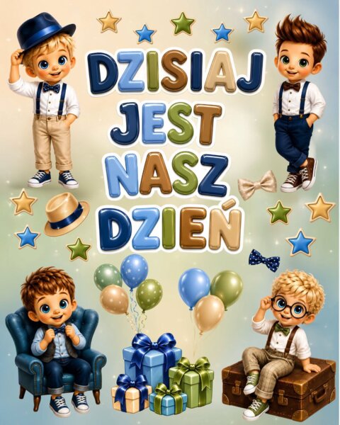 ✨ DZISIAJ JEST NASZ DZIEŃ – dekoracja na Dzień Chłopaka ✨