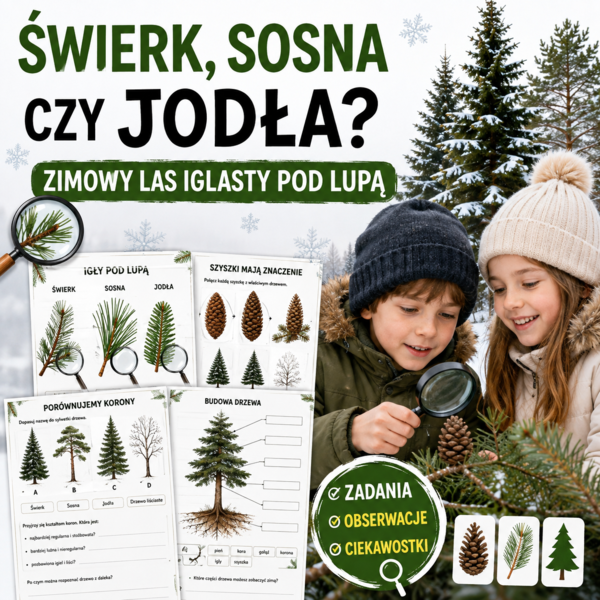 Świerk, sosna czy jodła? — zimowy las iglasty pod lupą
