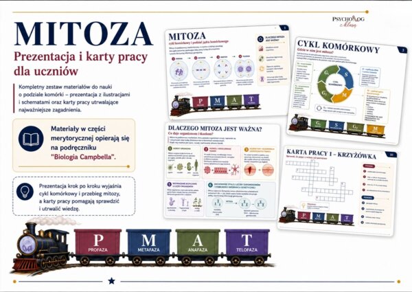 Mitoza -prezentacja i karty pracy