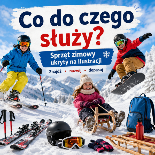 Co do czego służy? — sprzęt zimowy ukryty na ilustracji