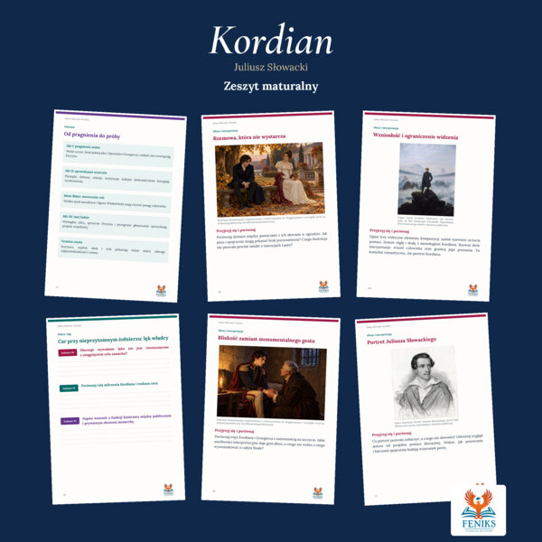 Kordian — Juliusz Słowacki | Zeszyt maturalny: szczegółowe omówienie, 150 zadań i klucz odpowiedzi
