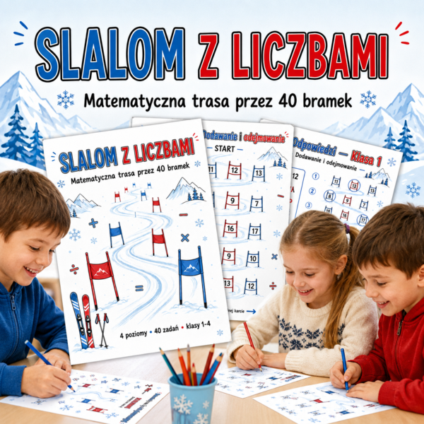 Slalom z liczbami — matematyczna trasa przez 40 bramek