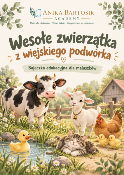 🐄 Wesołe zwierzątka z wiejskiego podwórka – bajeczka edukacyjna dla maluszków